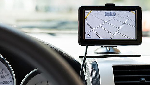 Kreta mit einem GPS-Navigationssystem