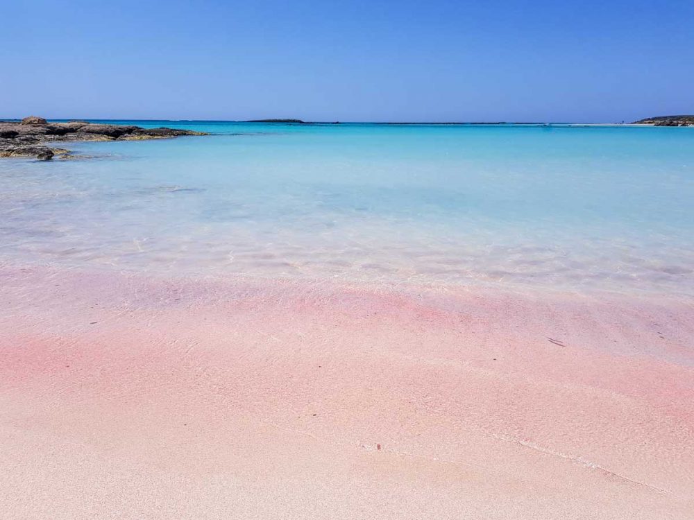 Der weiß-rosa Strand von Elafonisi