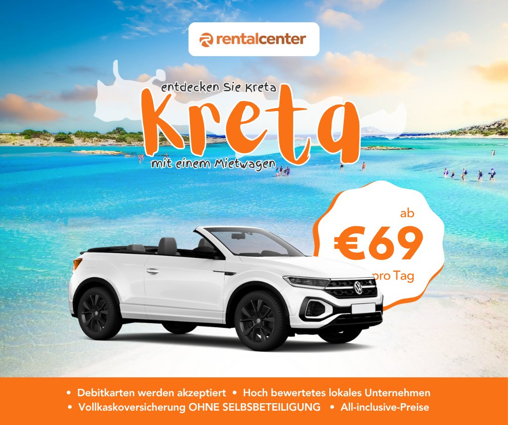 Entdecken Sie Kreta mit einem Mietwagen!