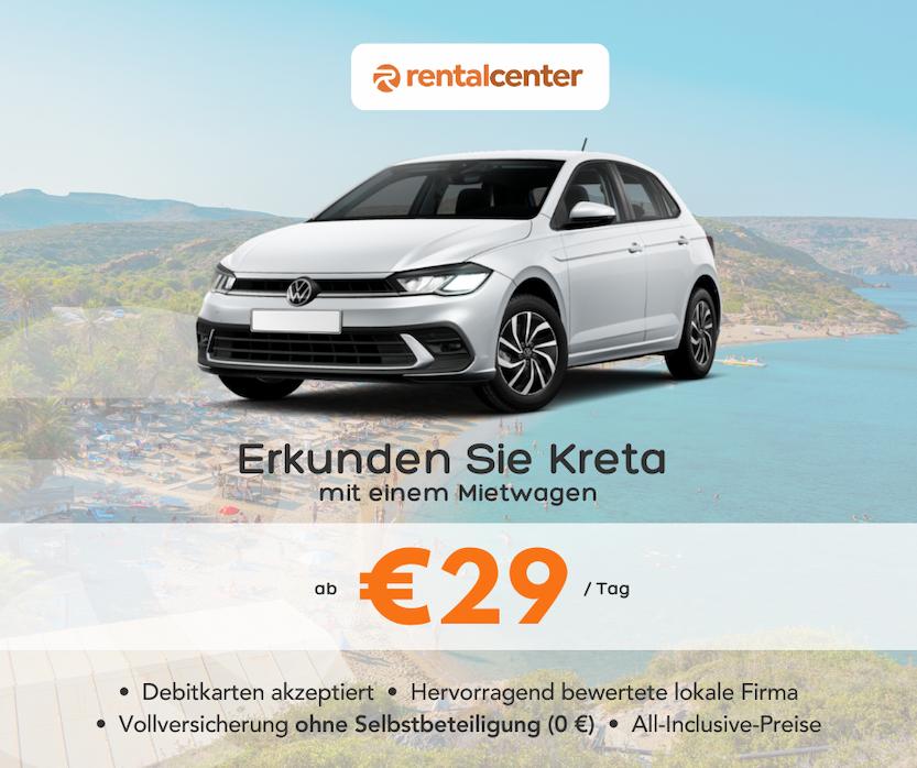 Erkunden Sie Kreta mit einem Mietwagen!