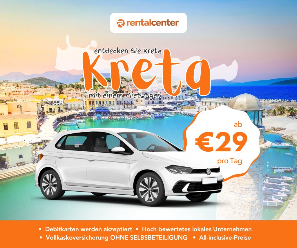 Entdecken Sie Kreta mit einem Mietwagen!
